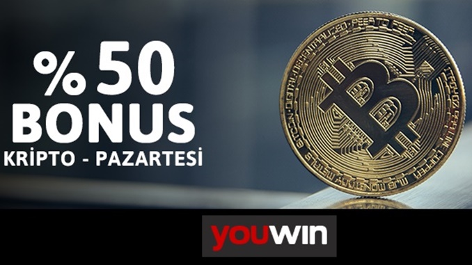 Bitcoin Yatırımlarına Her Pazartesi Youwin’den 500 TL Bonus